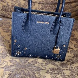 Michael Kors Navy Decorative Box Bag Crossbody